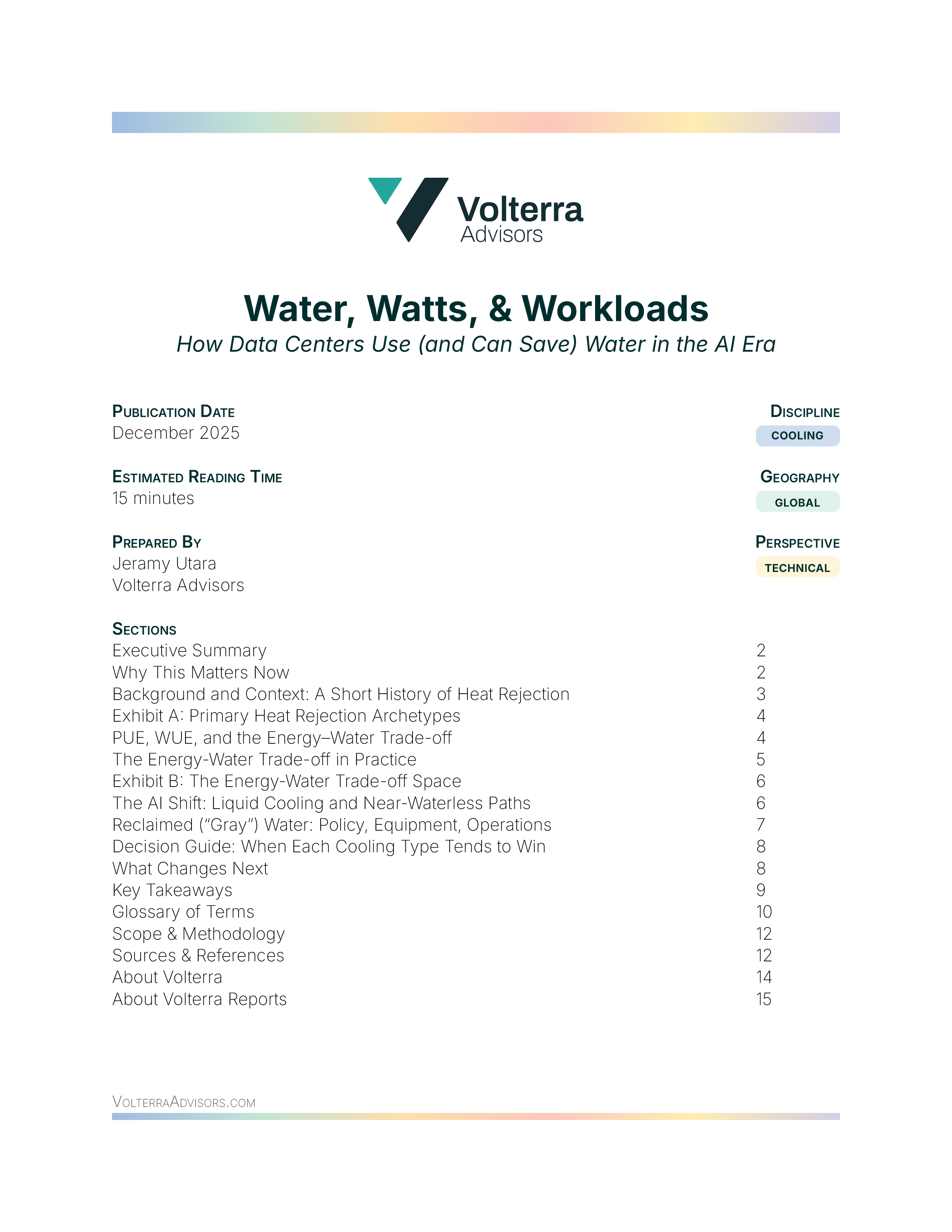 Cover of Water, Watts, & Workloads
