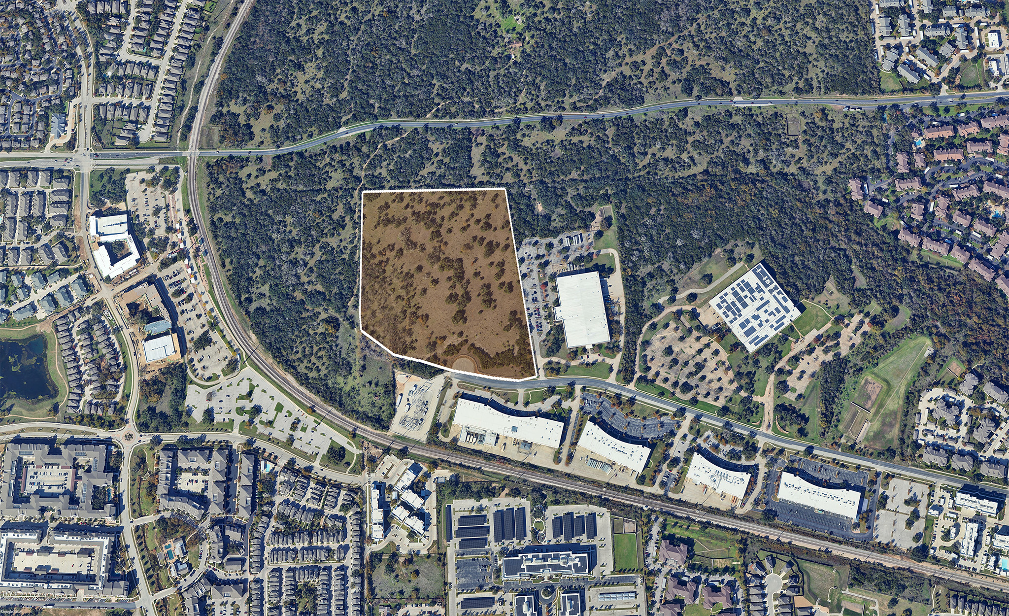 Aerial view of Austin, TX site