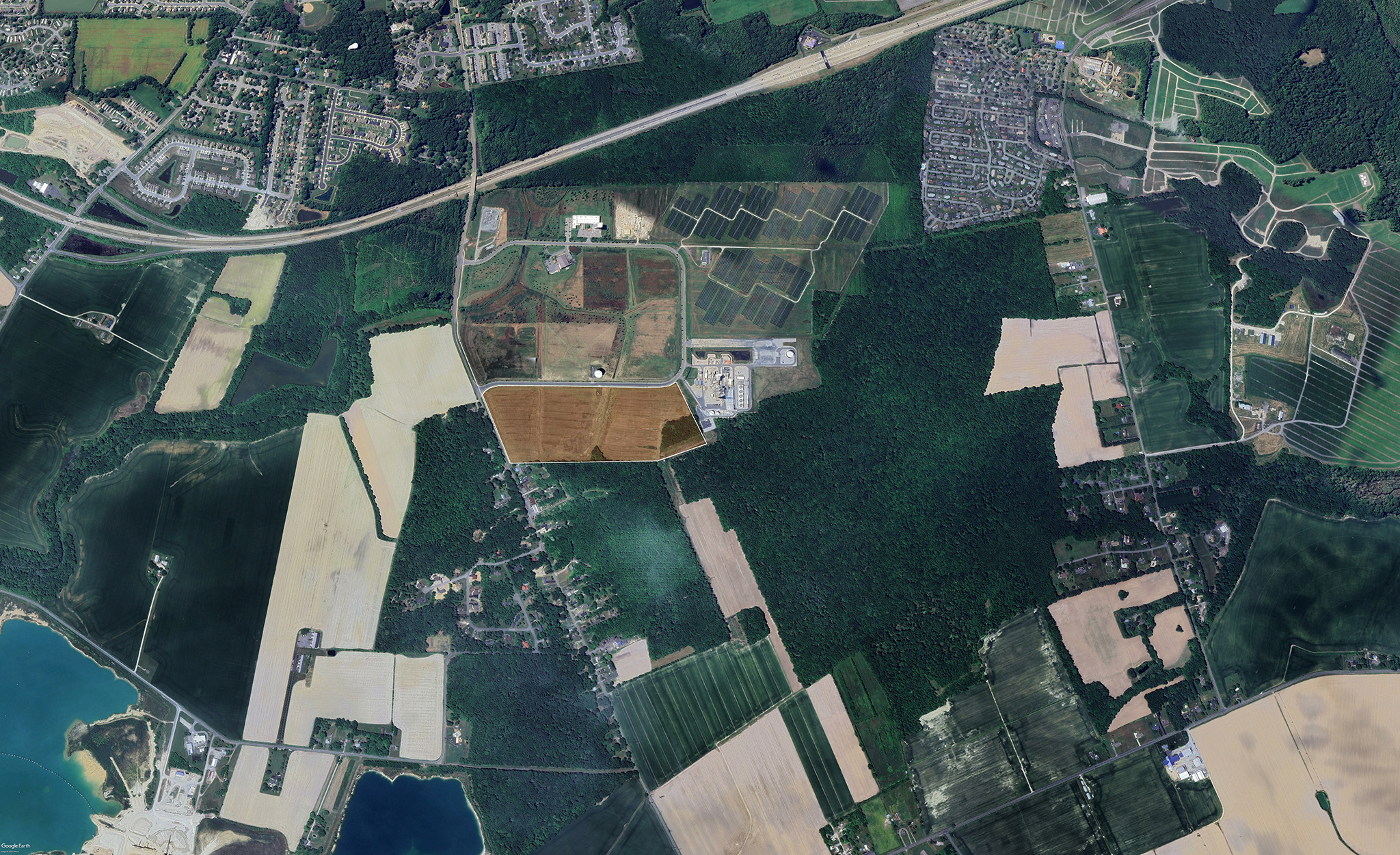 Aerial view of Dover, DE site